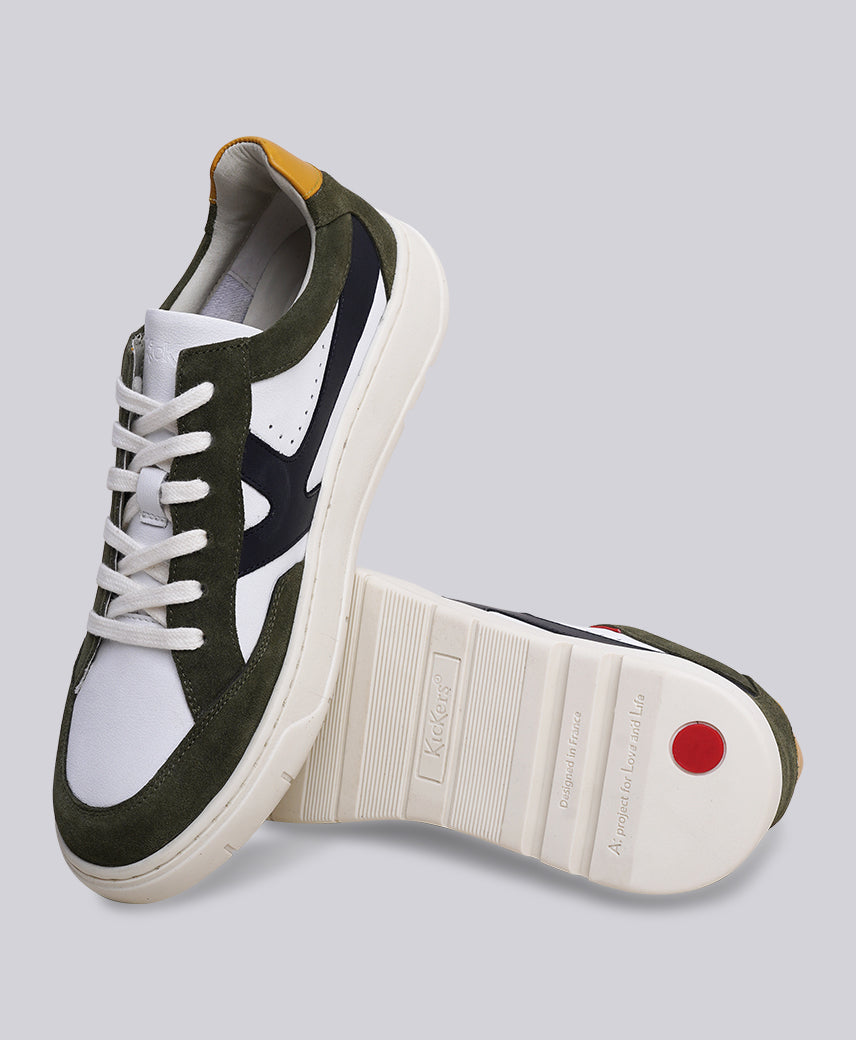 KICK ALLYAT WHITE-KHAKI-MUSTARD MEN SNEAKERS