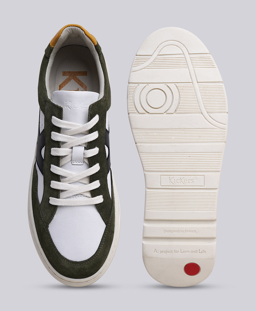 KICK ALLYAT WHITE-KHAKI-MUSTARD MEN SNEAKERS