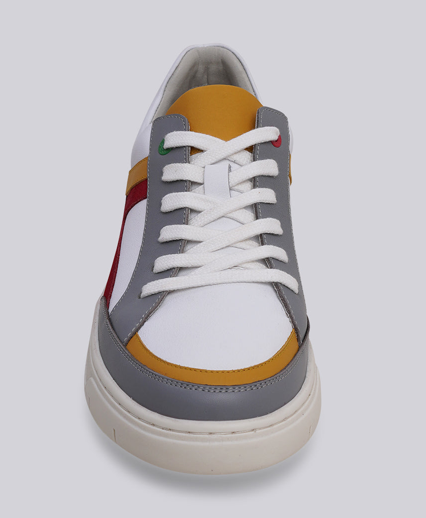 KICK ALLCORE WHITE-GREY-RED MEN SNEAKERS