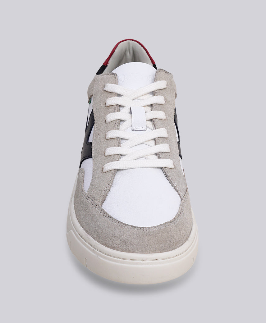 KICK ALLYAT WHITE-BEIGE-RED MEN SNEAKERS