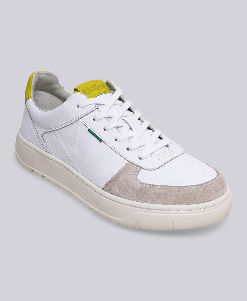 KICK ALLOW WHITE-NEON GREEN MEN SNEAKERS – Kickers