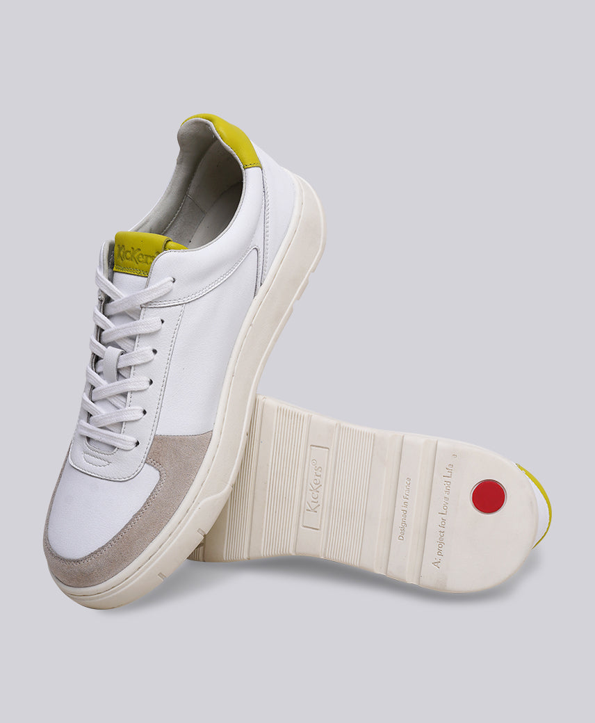 KICK ALLOW WHITE-NEON GREEN MEN SNEAKERS