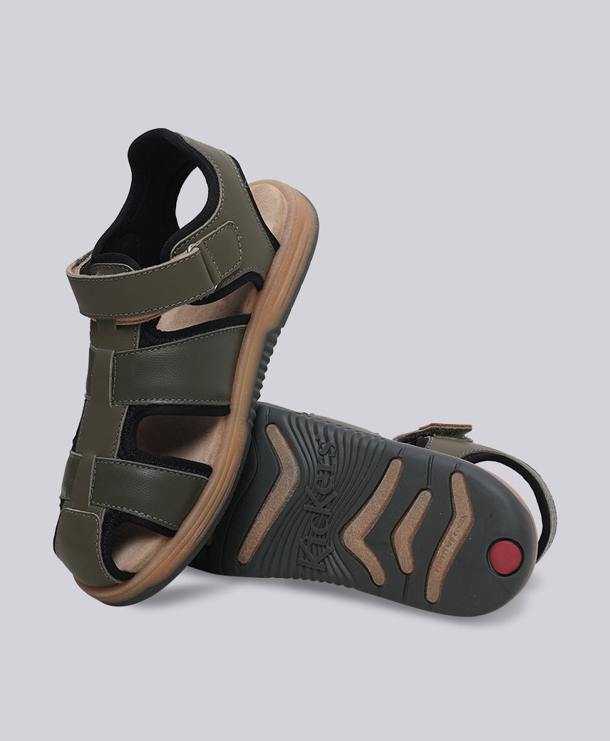KICK JUMANGAP KHAKHI-GREEN Kids Boy Sandal