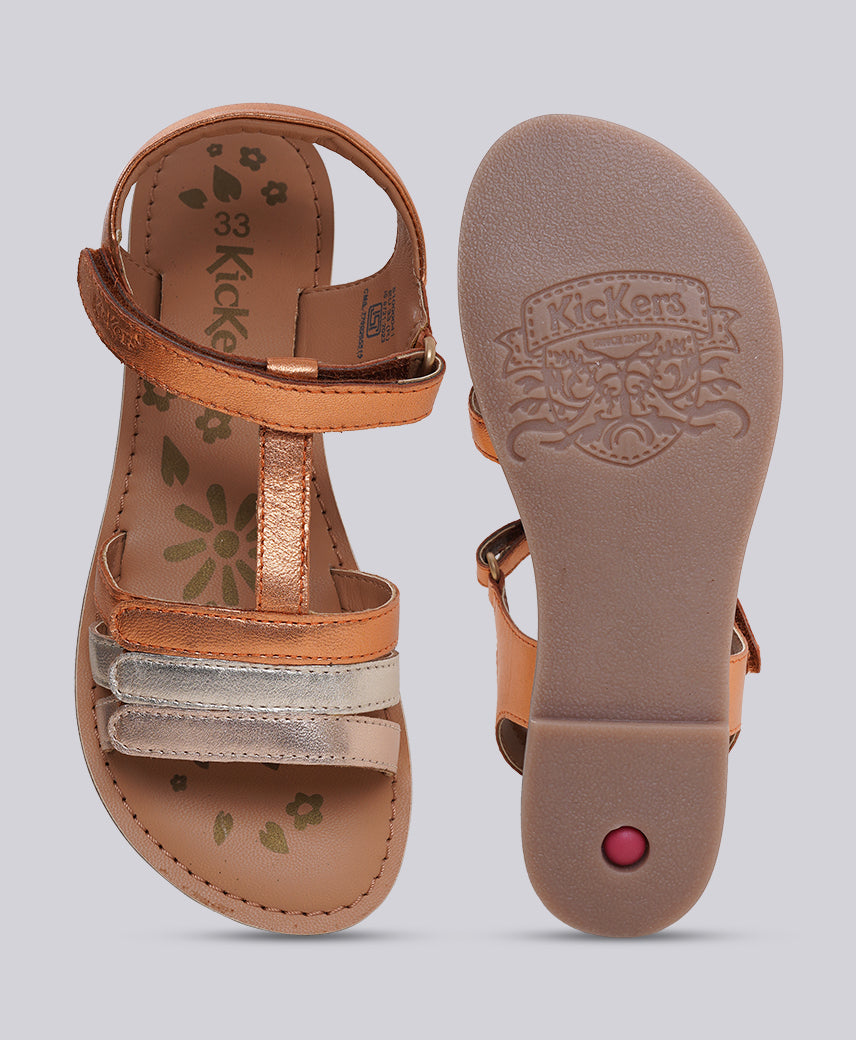 KICK DIAMANTO ORANGE COPPER Kids Girl Sandal