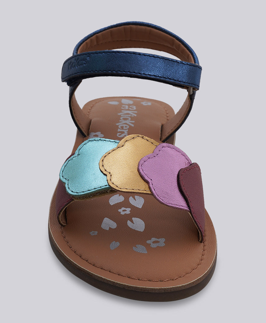 KICK DYASTAR BLUE METALIC Kids Girl Sandal