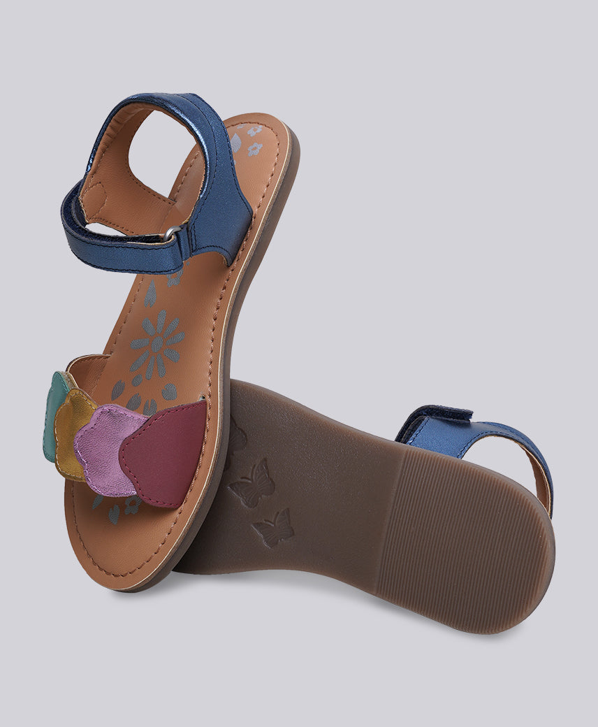 KICK DYASTAR BLUE METALIC Kids Girl Sandal