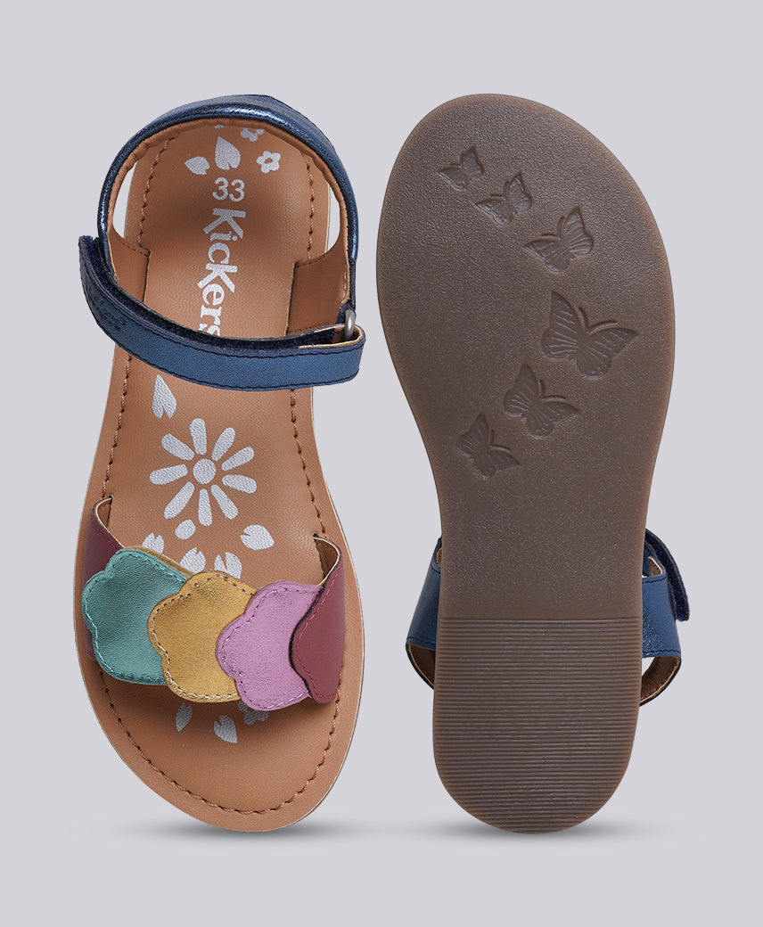 KICK DYASTAR BLUE METALIC Kids Girl Sandal