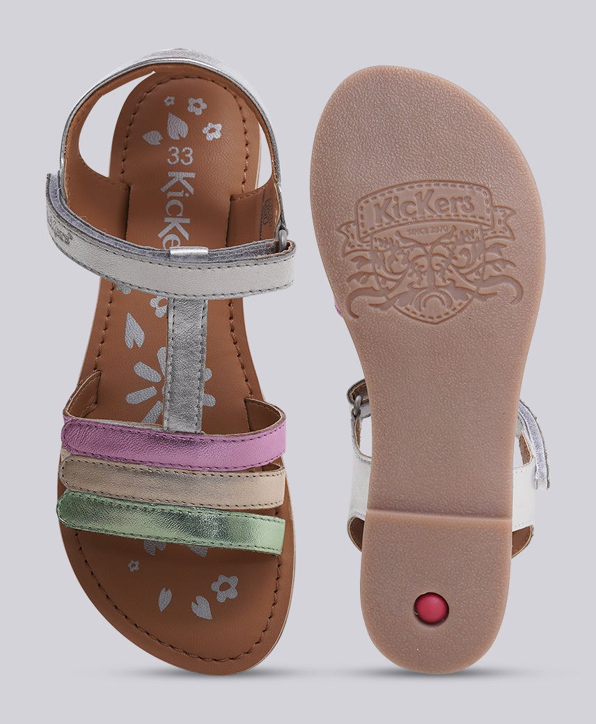 KICK DIAMANTO SILVER MULTI Kids Girl Sandal