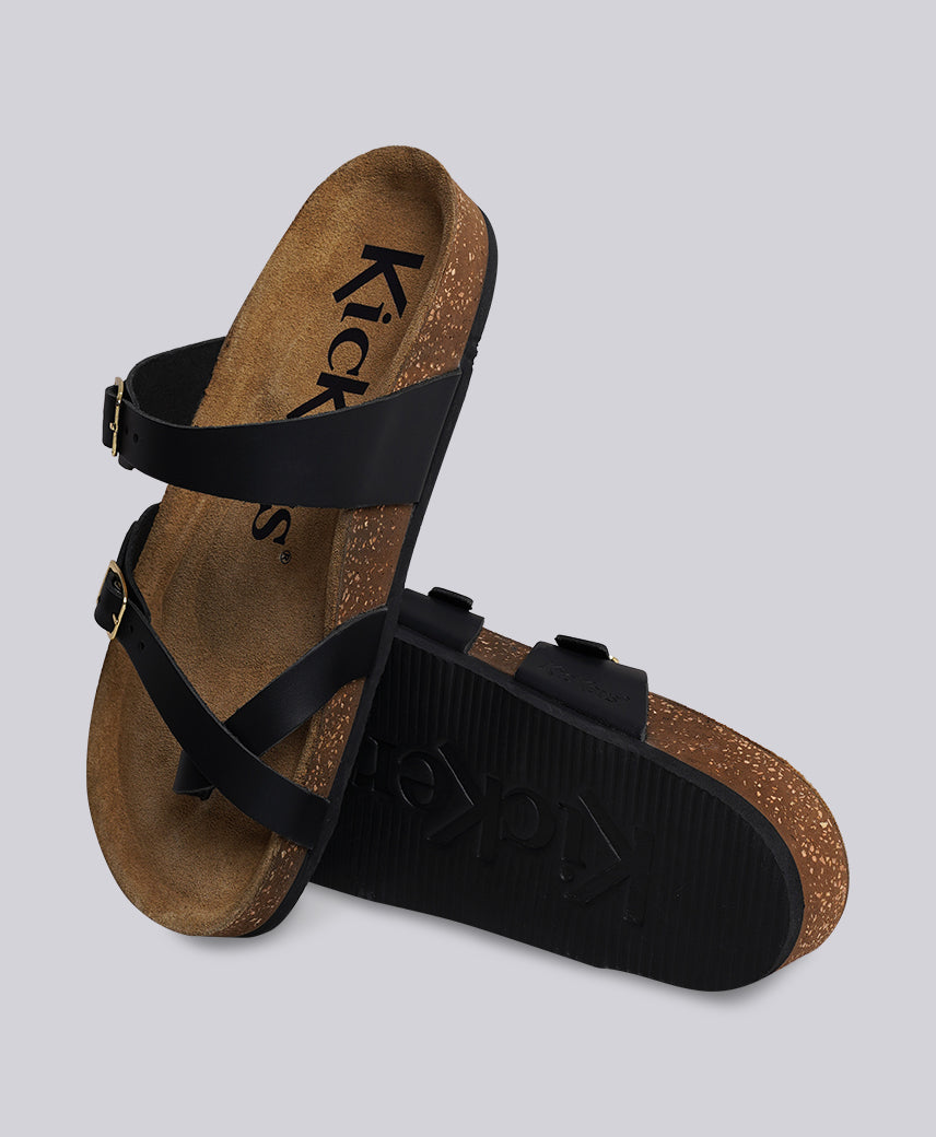 KICK- DIYA BLACK Women Sandal