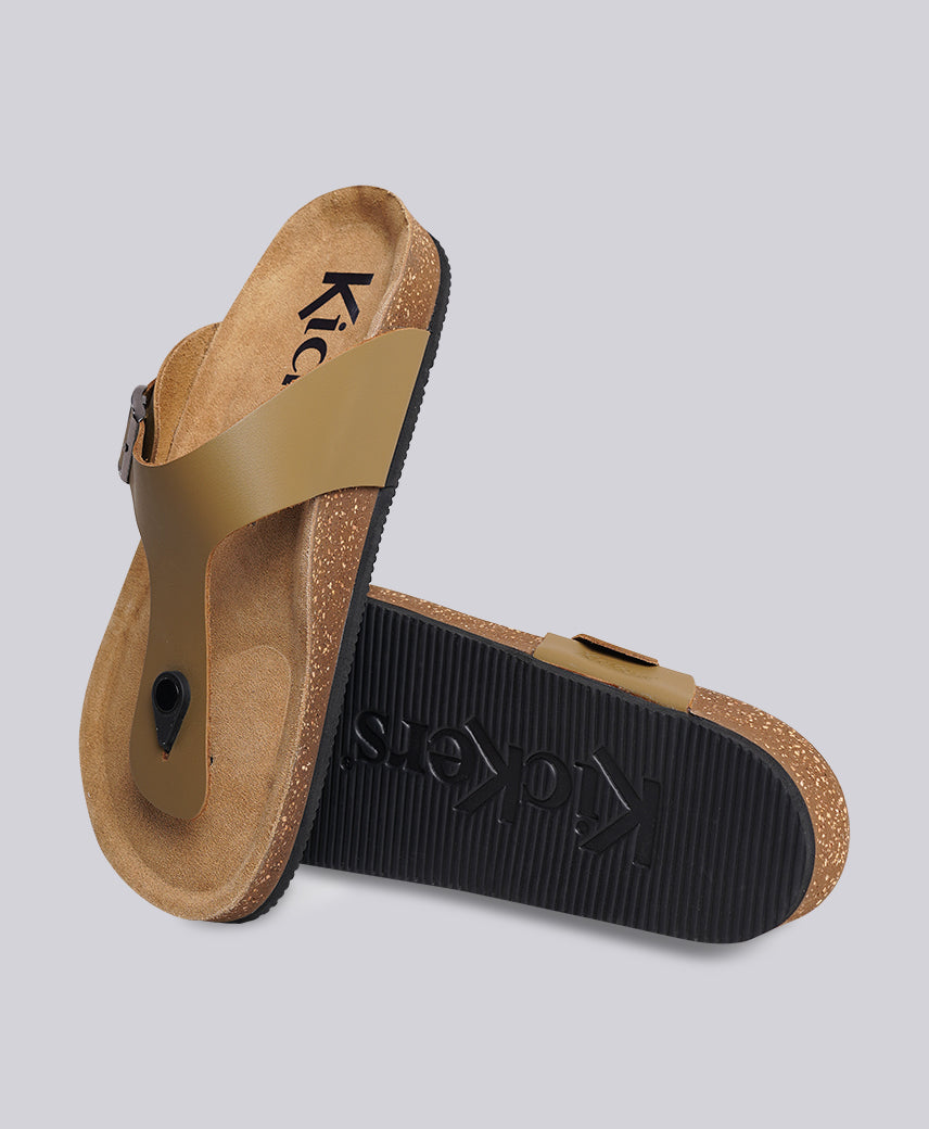 KICK FUNI Khaki Men Sandal